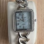 Kessaris Ladies Watch Crystal Embellishments Pearl Dial Stainless Chain Bracelet Photo 0