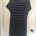 Calvin Klein short sleeve T-shirt dress dark blue with white stripes, size small Photo 2