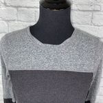 Champion color block Longsleeve Crewneck top w/one side slit black/grey sz Small Photo 3