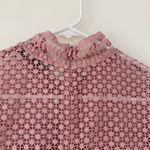 Romeo + Juliet Couture Mauve Pink Lace Ruffle Short Sleeve Dress Size M Photo 9