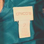 Chico's  2 Large 12 Halter Maxi Dress Long Blue Print Vacation Summer Paisley Photo 2