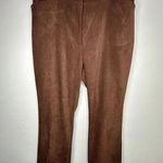 Harold's Brown Pants Women's Size 10 Faux Suede Fall Chocolate Office Work Photo 0