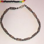 9” Ankle Bracelets Lot of 3 Black Red Yellow, Blue & Jasper Stone 925 Clasp Photo 2