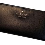 Kate Spade Staci Large Slim Bifold Wallet – Black Saffiano Leather (NWT) Photo 0