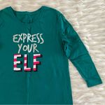Xhilaration Express Your Elf Christmas Holiday Santa Long Sleeve Dress Pajamas Photo 1