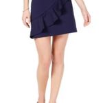 Maison Jules  Navy Blue Mini Skirt with Ruffle Photo 0