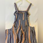 Fishbowl Women’s Sleeveless Striped Linen Wide Leg Jumpsuit Button Detail S 15 Blue Size undefined Photo 2