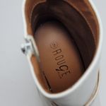 Rouge Helium  Eva Pointed Toes Ankle Heels Side Zip Stud Booties White Size 9 M Photo 6