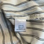 Elizabeth and James  Wide Cuff Striped Button Down White Gray Striped Shirt Large Photo 5
