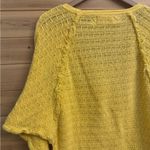 We The Free  Size Medium Bright Yellow Thein Hacci V Neck Lightweight Sweater Photo 9