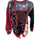 Vintage Skyr Handknitted Americana Sweater, Sz L Size L Photo 4