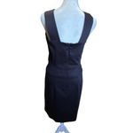 Black Halo Black Sleeveless Cocktail Date Night Party Dress Midi Knee Length Photo 3