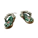 Christmas Flip Flop Earrings Thongs Dangle Posts Beach Cruise Island Va… Green Photo 8