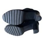 Valdini  Elegant Black Suede Block Heeled Bootie Boots Size 7 Photo 4