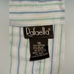 Rafaella Preloved  Blue and Green Striped Button Down size 14 Photo 6