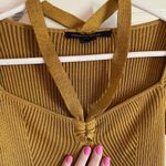 French Connection Joanna Mari long sleeve midi sweater dress extra small harvest mustard yellow Photo 4