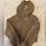 Zaful Sherpa Fleece Crop Top Teddy Sweatshirt w/Hood size 6 Photo 0