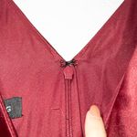 Alfred Sung NWT Burgundy Sateen Twill V-Neck Hi Low Dress Size 0 Photo 6