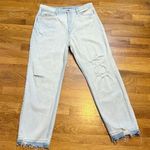 Hudson Jeans Hudson Jade Women’s 36 Blue Acid Wash High Rise Distressed Raw Hem Jeans Denim Photo 0