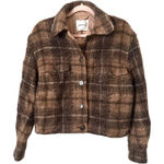 Aritzia ‎ Wilfred Free Autumn Brown Plaid Shirt Jacket Sz Small Photo 0