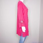 La Blanca pointelle cotton pink tunic, coverup size M Photo 6