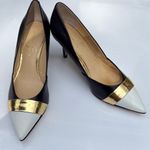 Ivanka Trump Elegant Black and Gold Women's Heels Photo 1