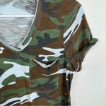 Anthropologie NWT T.La Camo Print Classic V-Neck Short Sleeve T-Shirt Size XS Photo 2