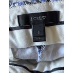 J.Crew Campbell Capri in Abstract Wave Print Sz 6 Blue White Pants Photo 4