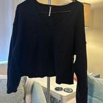 Free People SWEATER Black Cozy Soft Sweatshirt | SIZE M Photo 0