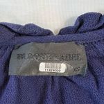 Blaque Label  Women's XS Navy Blue V-Neck Long Sleeve Blouse Ruffle V-Neck Photo 2