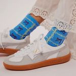 Free People NWT Tie A Bow Ankle Socks in Light Blue Photo 1