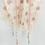 Nan Flower Coquette Vintage 90s Floral Lace Trim Garter Lingerie Cami Top Size S Tan Photo 2