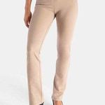 Betabrand  Pant Yoga Pants Tan Khaki Bootcut Size Small EUC #0781 Photo 0