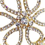 Rhinestone & Gold Tone Hair Bun Nest Cover Wedding Ballet Dance Gymnastics Photo 3