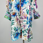 Johnny Was NWOT  Floral Long Sleeves Embroidered Button-Down Shirt Dress Size S Photo 3