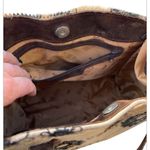 Cecconi Piero Womens Tote Leather Calf Hair handbag Floral Boho Western Italy Brown Photo 5