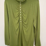 Lane Bryant  Women Shirt Pullover Green Size 22/24 Button Details Long Sleeve‎ Photo 0