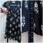 Sunday Best Rand Floral Print Deep V Neck Lined Cut Out Mini Dress Size 0 Black Photo 8