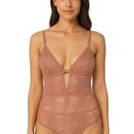 DYNAMIC Pink Lace Bodysuit Shear Cut Out Playsuit Boudoir Lingerie One Size Size undefined Photo 0