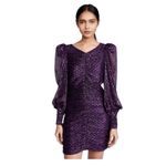 For Love & Lemons  -  La Villette Metallic Polka Dot Mini Dress Purple Sz M Photo 1