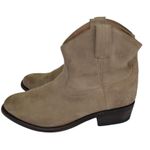 Steve Madden Autry Western Bootie Suede Leather Boots Ankle Short Womens 7 Beige Photo 1