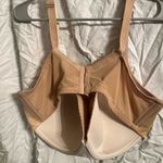 Cacique  46 F Lightly Lined Balconette Bra Nude  Lace Overlay Underwire Photo 2