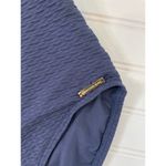 Michael Kors NWT One Piece Bathing Suit Navy Blue Textured Ring Chain Size XS Photo 3