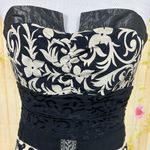 Nicole Miller  Collection Black Silk Strapless Dress Size 2 Photo 2