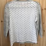 Gap Grey Heathered Eyelet Sweater Medium Photo 3