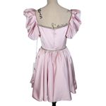 Mac Duggal Blush Pink Satin Puff Sleeve Cocktail Dress Size 8 NWT Photo 3