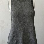 H&M crew neck pullover Silver metallic stretch racerback tank top size S Photo 0
