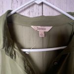 Decree  Women's Sleeveless Olive Green Button Front Lightweight Blouse Sz L Photo 6