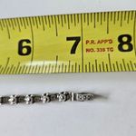 7" Sterling Silver Round Marcasite Stone Link Tennis Bracelet Photo 2