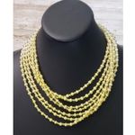 Vintage Necklace Multi Strand Shades of Yellow Photo 0